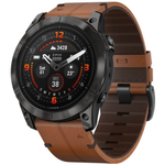 Умные часы Garmin Epix Pro (Gen 2) 51 мм Sapphire Edition титан DLC Carbon Grey с каштановым кожаным ремешком