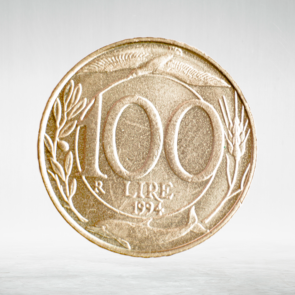 Italy 100 Lire 1994 R "Minerva Head and Wreath", AU