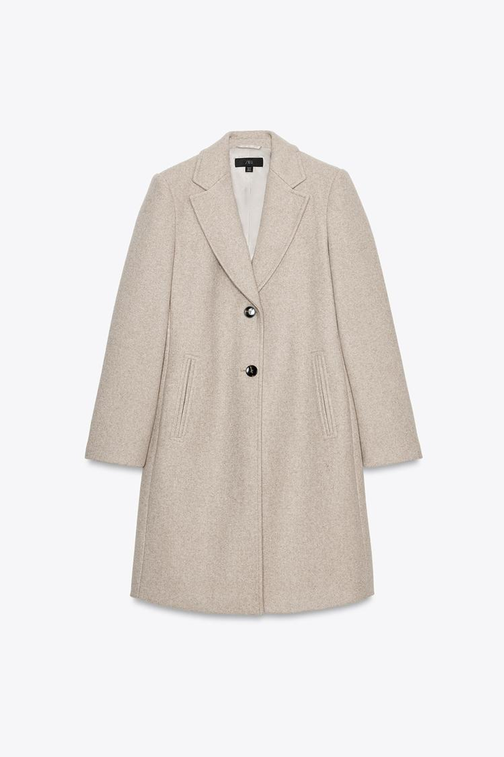 ZARA ПАЛЬТО С ПОДПЛЕЧНИКАМИ ИЗ МЯГКОЙ ТКАНИ, РЫЖЕВАТО-КОРИЧНЕВЫЙ