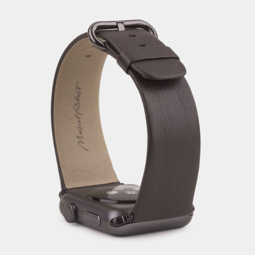 Ремешок для Apple Watch 40/41/42 mm из кожи теленка, темно-коричневого цвета