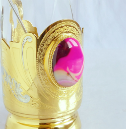 Подстаканник "Розовый агат"