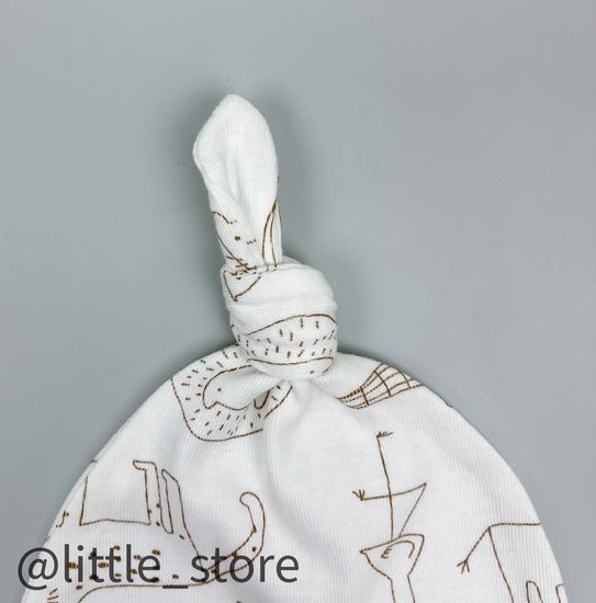 Шапочка однослойная "Я родился" звери на сахаре