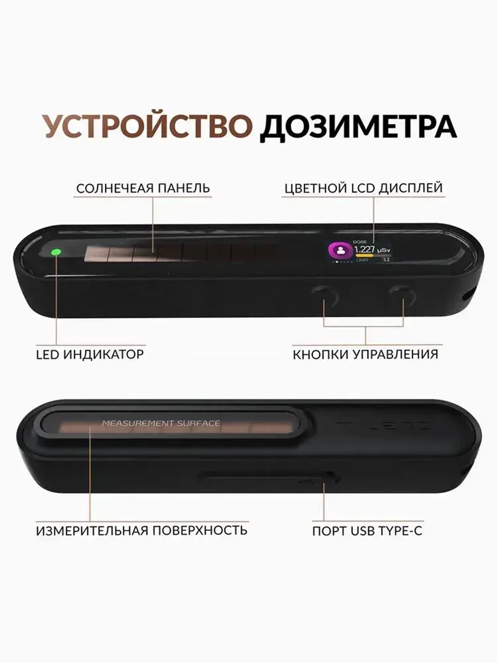 Дозиметр радиации Milerd HiStand / Радиометр / Счетчик Гейгера СБМ 20-1