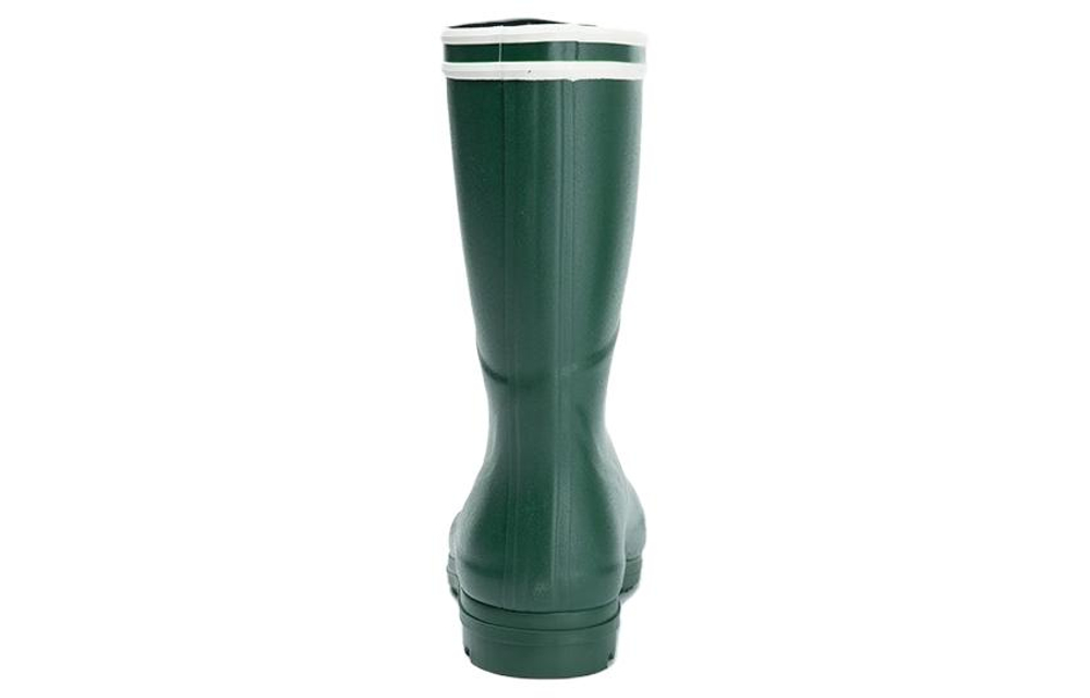 AIGLE Waterproof Abrasion Resistant Cushioning Rain Boots Women"s Green Black