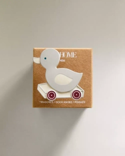 ZARA HOME НАБОР ДЕТСКИХ МЕБЕЛЬНЫХ РУЧЕК «УТЁНОК» (2 ШТ.), СЕРЫЙ