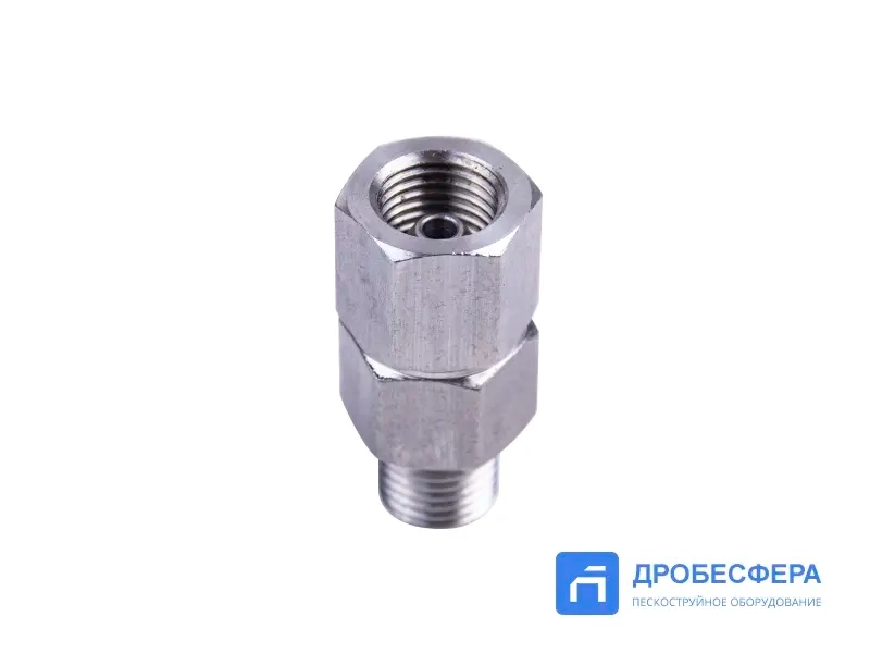 Вертлюг для окрасочного пистолета 1/4" гайка х 1/4" штуцер короткий