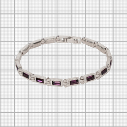 "Нурк" браслет в серебряном покрытии из коллекции "Angle" от Jenavi с замком пряжка