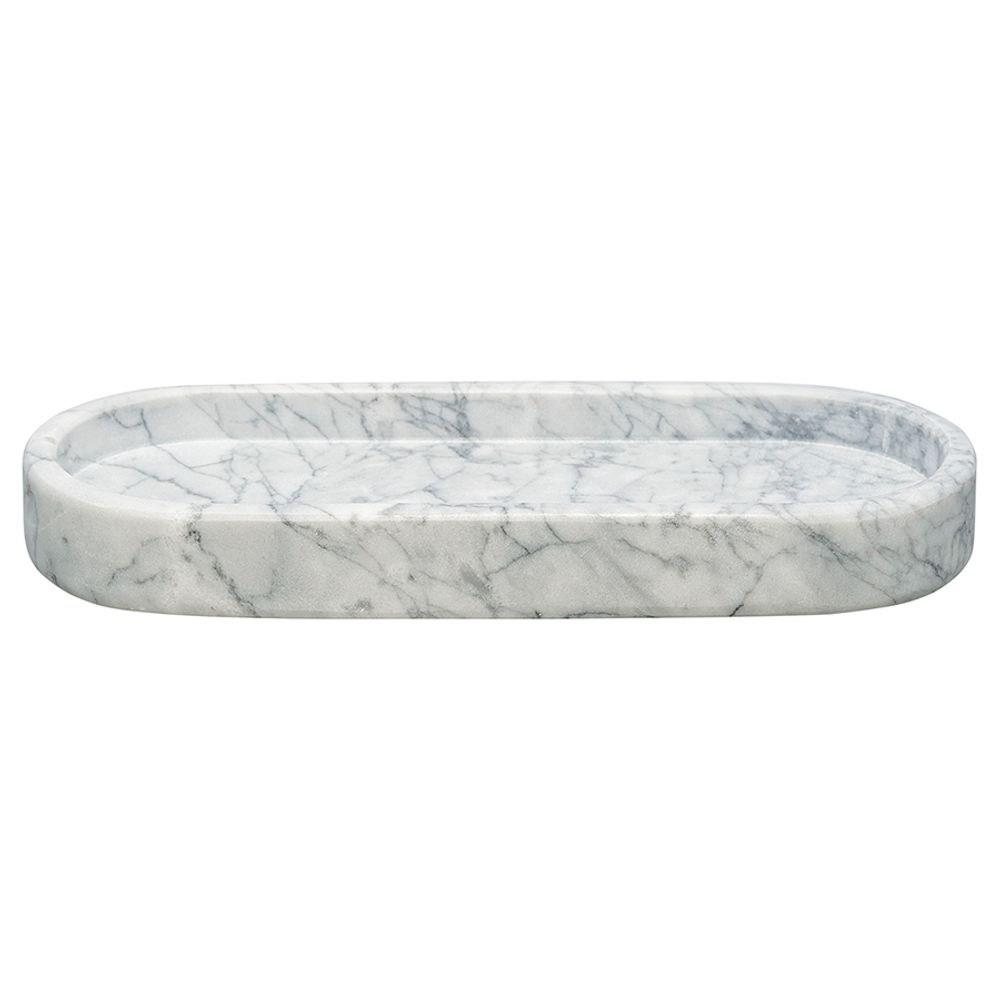 Поднос Marm, 25х10 см, белый мрамор