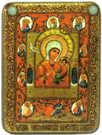 Икона Образ Божией Матери "Хлебенная (Запечная)" 20х15см на натуральном дереве