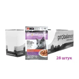 Пауч ProBalance Gourmet Diet для кошек с тунцом и лососем в соусе