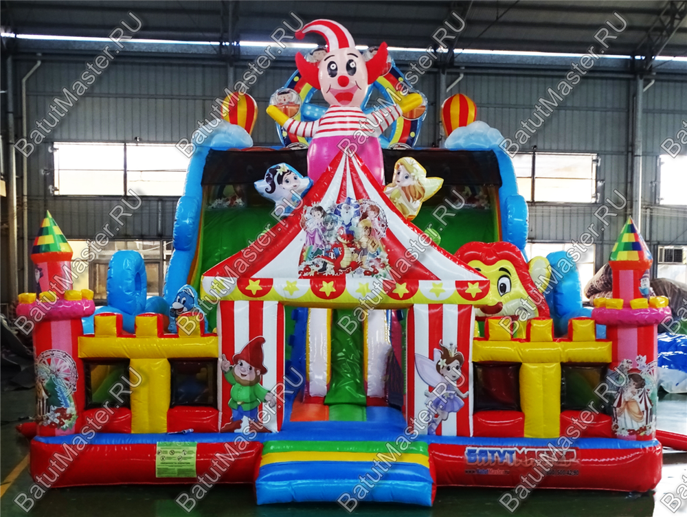 Коммерческий надувной батут "Парк развлечений" 14*7*7,5 м