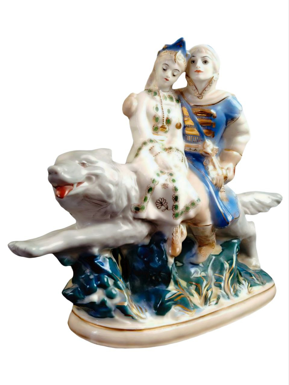 Статуэтка "Иван-царевич и Елена Прекрасная на сером волке"