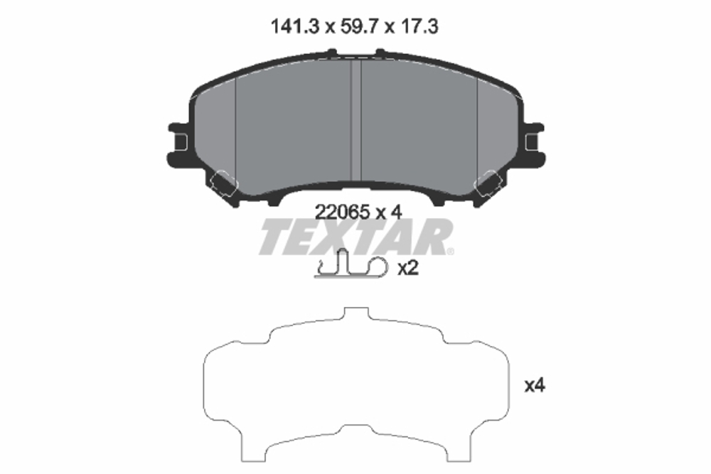 TEXTAR - 2206503-TET - Brake Pad Set, disc brake