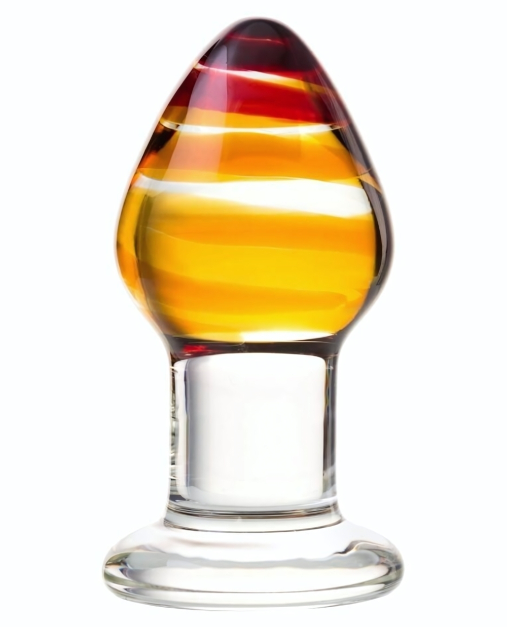 Стеклянная анальная пробка-стимулятор - 9 см. (Цвет: прозрачный)