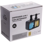 Дозатор для моющих средств 2х350мл 17х19х16 черный 8875