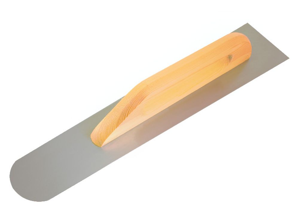 Гладилка закругленная высокоуглеродистая сталь, рукоятка из бука, 500х100мм, (шт.)