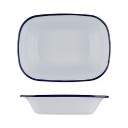 Блюдо для подачи 19,5*14 см h4,5 см 520 мл Blue Rim эмалированая сталь SUNNEX [1]