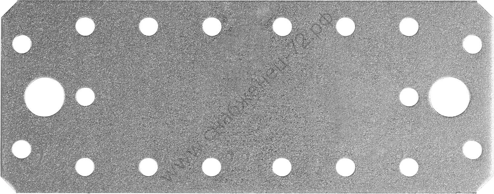 ЗУБР КП-2.0 140х55 х 2 мм, крепежная пластина, цинк (310236-140-55)