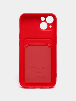 Чехол с карманом для карт на iPhone 11, Красный