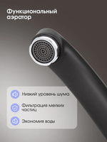 Кухонный смеситель ZIGMUND & SHTAIN ZS0200 чёрный базальт