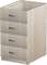 Корпус тумбы приставной 4 ящика Стандарт Про ясень шимо светлый