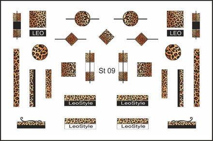 Gurunail Наклейки ультратонкие для ногтей на клеевой основе ST09