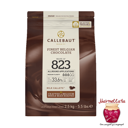 Шоколад Callebaut Молочный 33,6%, 2,5 кг