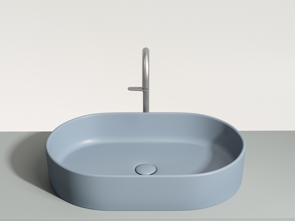 Умывальник чаша накладная овальная (цвет Серо-x