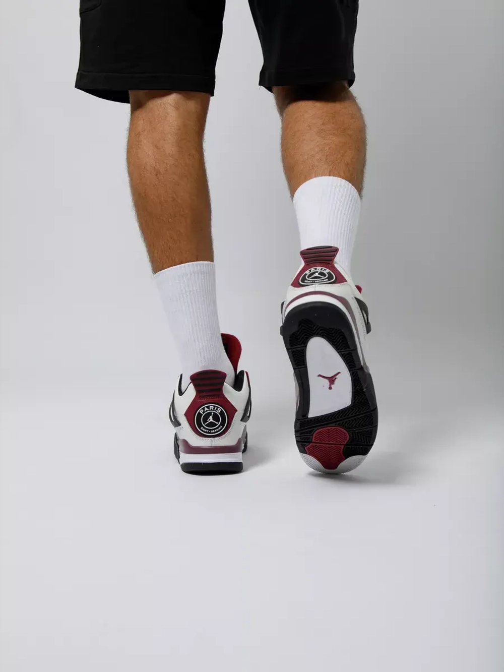 Кроссовки  JORDAN 4 RETRO (бел.-крас.)