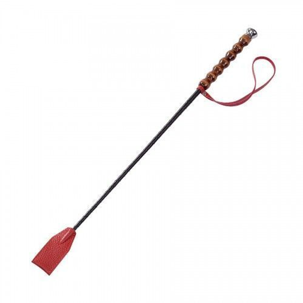 Красный стек с фигурной рукоятью - 60 см. (Цвет: красный)