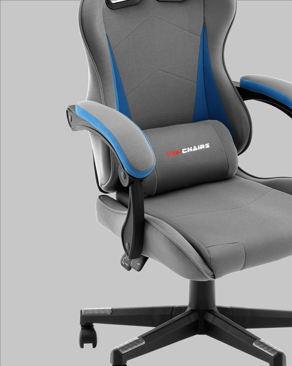 Кресло спортивное TopChairs Phantom серо-голубой