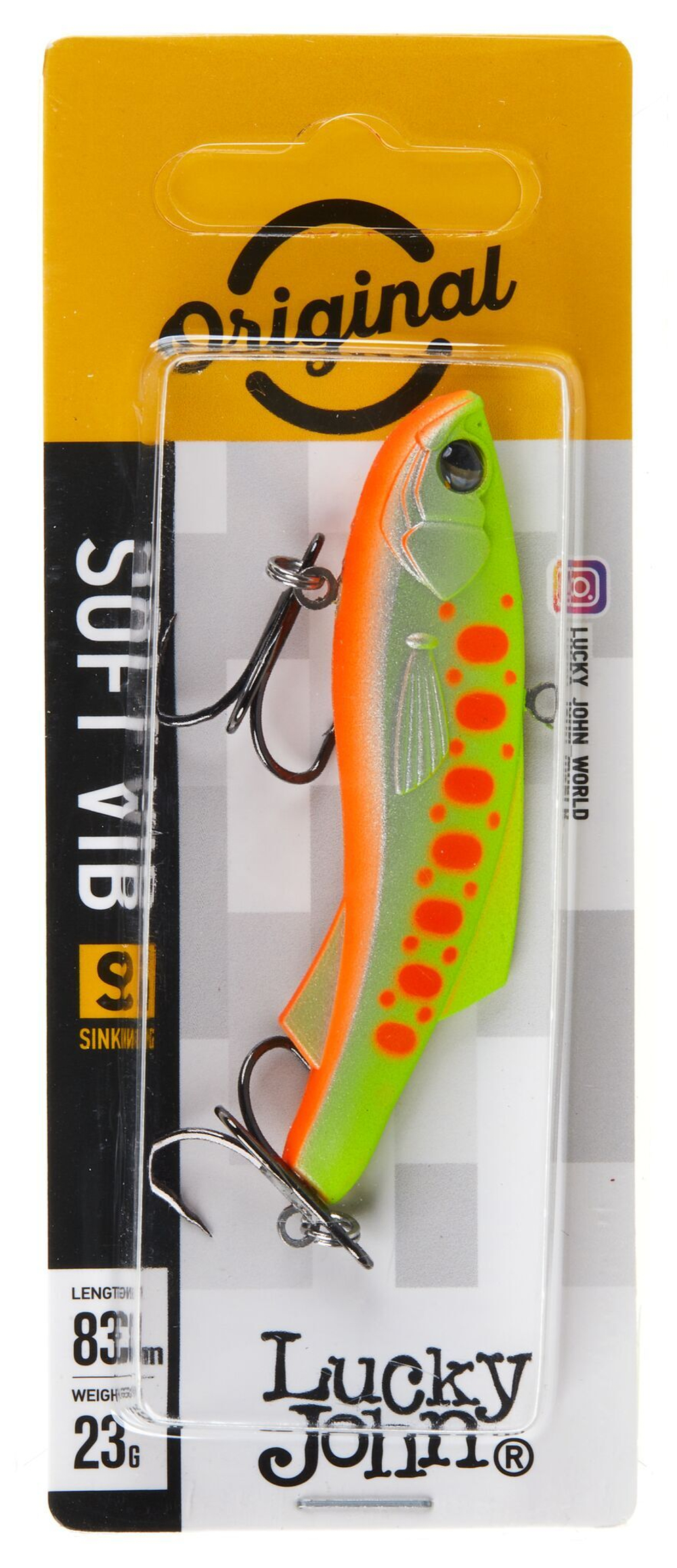 Воблер тонущий вертикальный LJ Pro Series SOFT VIB 83/023
