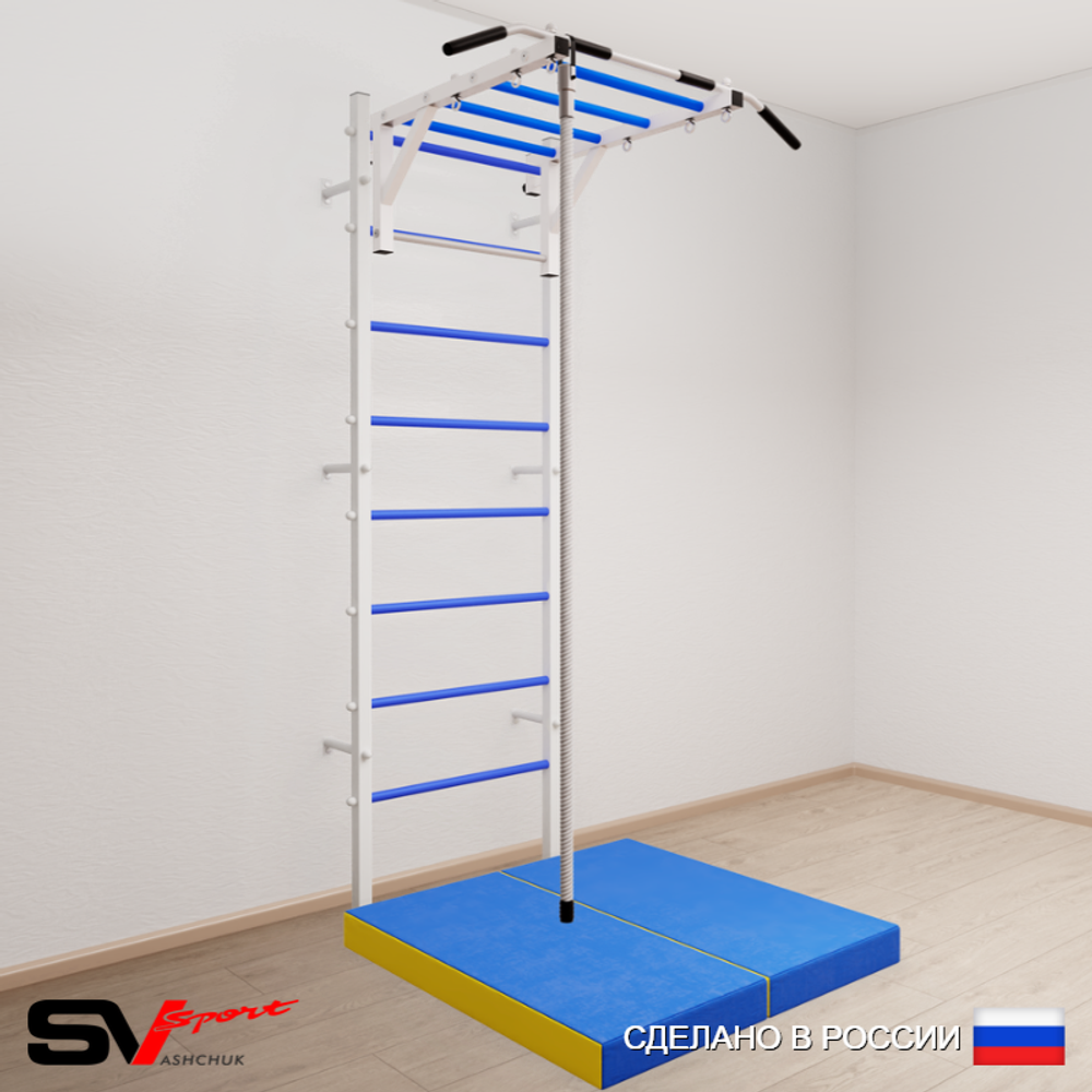 Шведская стенка Sv Sport 5294 (Турник рукоход/Канат/Мат 1м)