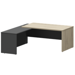 Стол руководителя левый KZP-18L Кронберг/Графит 1800x2000x750 Кортез