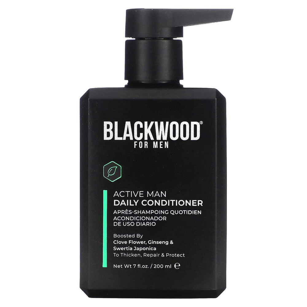 Blackwood For Men, Active Man, кондиционер для ежедневного использования, гвоздика, женьшень и японская свертия, 200 мл (7 жидк. унц.)