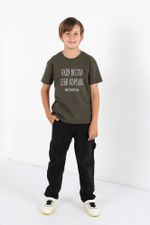 Фуфайка (футболка) для мальчика Кэш-2 Виотекс ХАКИ