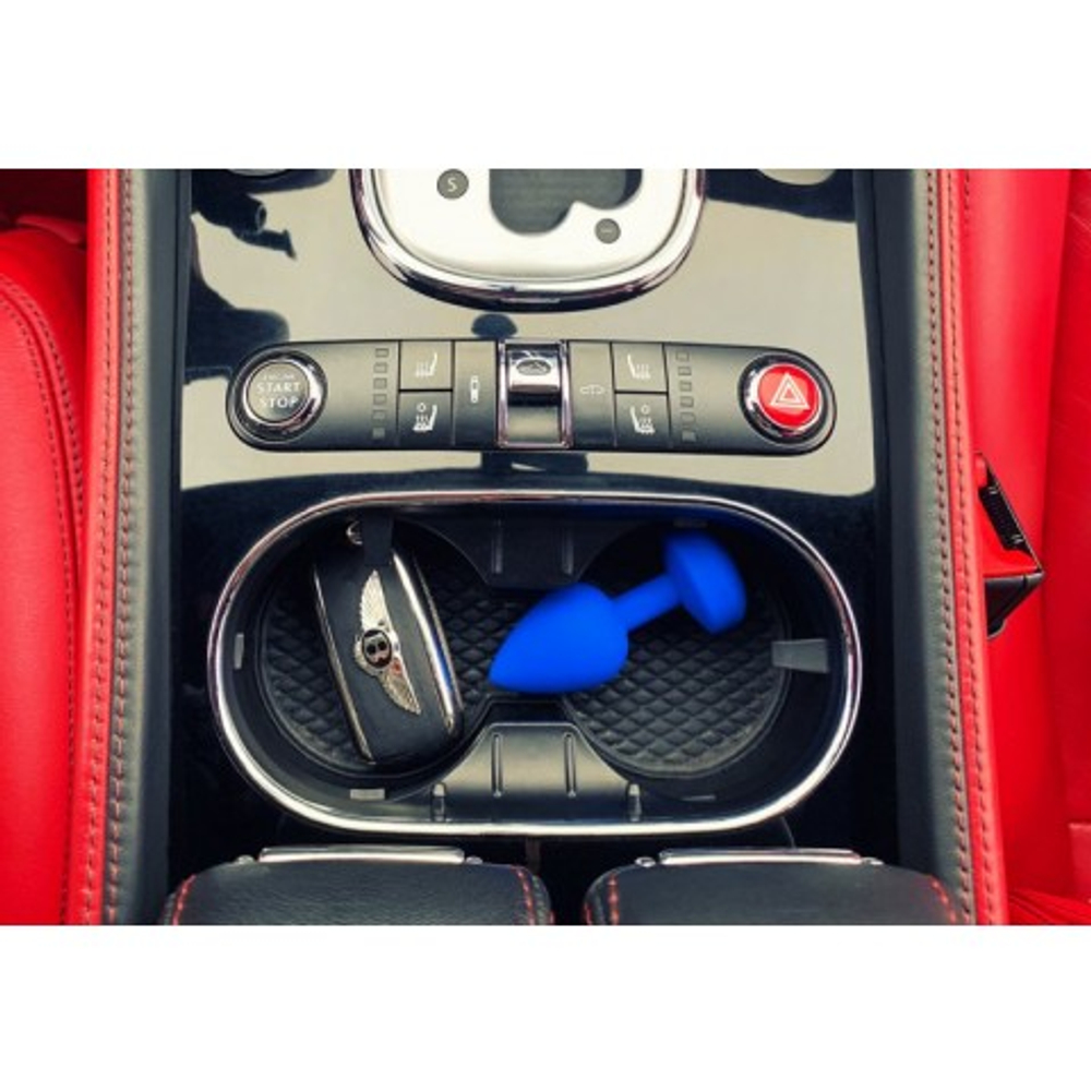 Большая дизайнерская анальная пробка с вибрацией Fun Toys Gplug - синяя