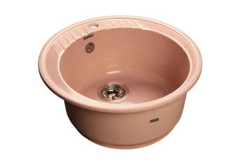 GRANFEST Мойка мрамор RONDO GF-R--520   D=520 мм   розовый   арт.GF-