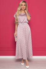 Платье "Кейтлин" (пыльная роза/горох) П8639 LT Collection