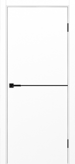 Межкомнатная дверь Optima Porte НЕАПОЛЬ 202 Молдинг SB (чёрный), Чёрная кромка