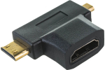 Переходник HDMI(f)xMiniHDMIxMicroHDMI(m) Perfeo A7006