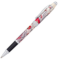 Черная ручка-роллер Красная Колибри Cross Botanica Red Hummingbird Vine