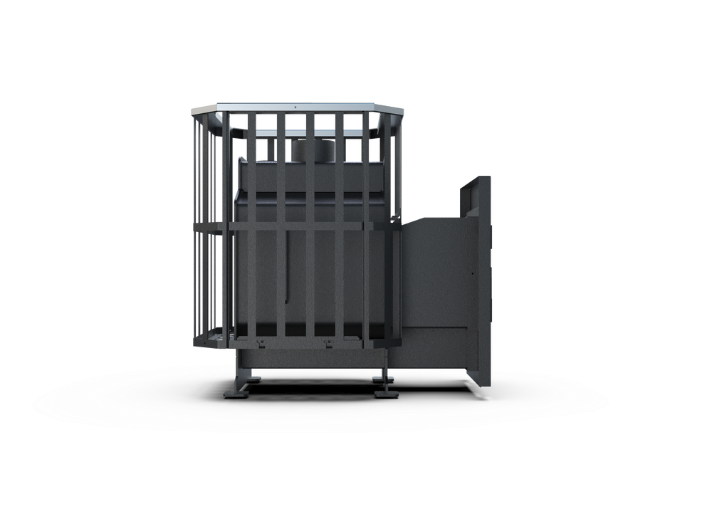 Банная печь Душа- 15 Сетка Высечка стекло