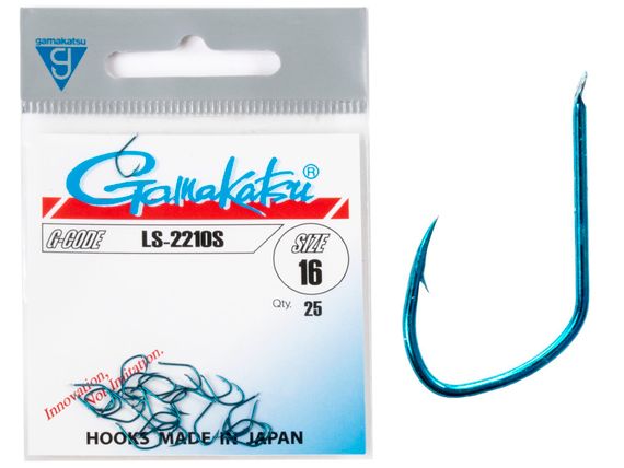 Крючки Gamakatsu LS-2210S HOOKS BLUE разм. 16 25шт.