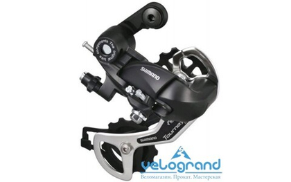 Переключатель задний Shimano Tourney RD-TX35, (6/7 ск.), крепление на петух