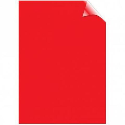 Обложки Transparent, A4,  Fellowes®, 200 мкм., 100 шт., прозрачный красный ПВХ