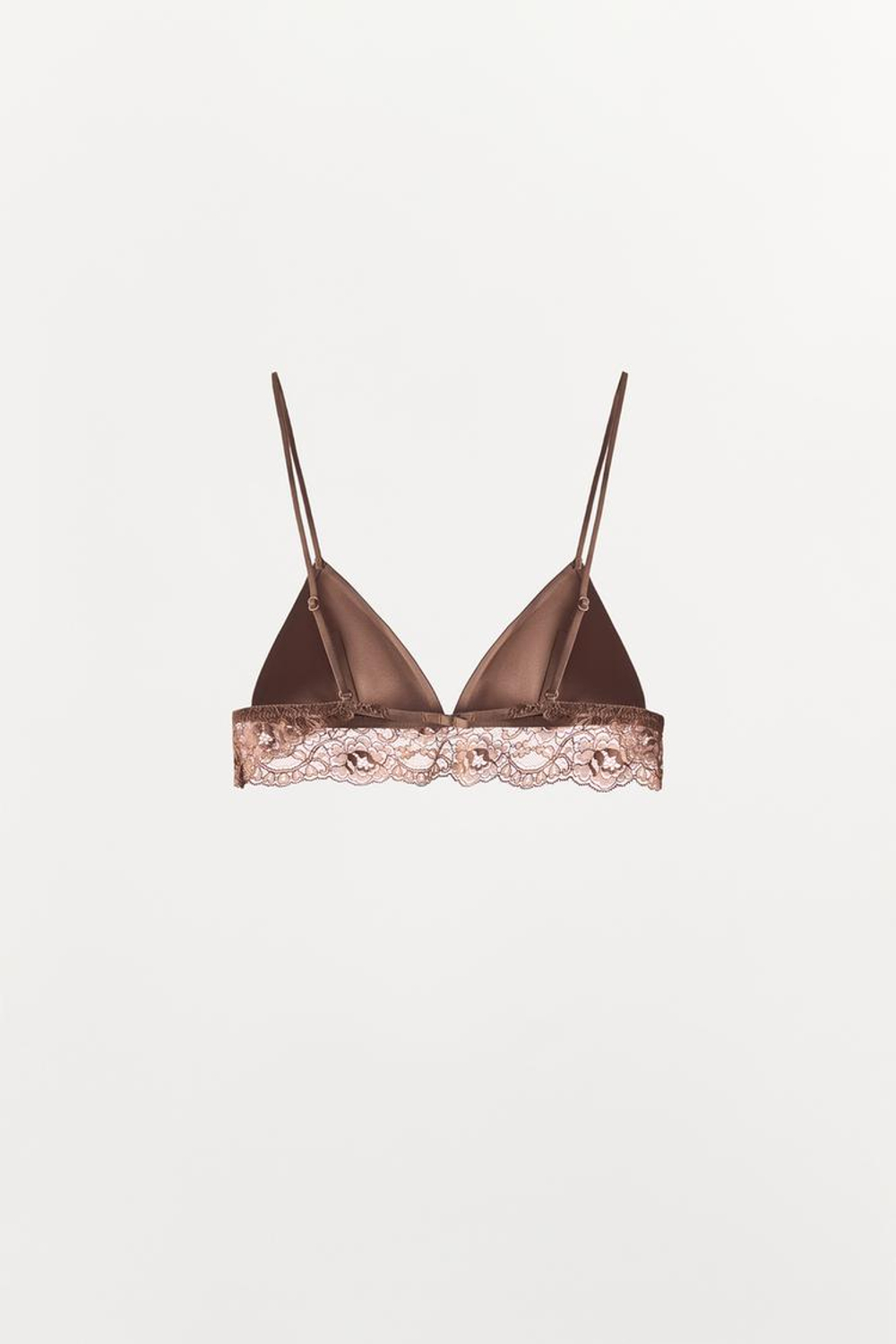 ZARA БРАЛЕТТ С ПОЛИАМИДНЫМ КРУЖЕВОМ, БЕЖЕВЫЙ