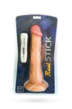 Реалистичный вибратор на присоске Real Stick 8,8''(7 режимов) (Цвет: телесный)