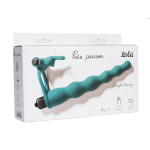 Зеленая вибронасадка 17см для двойного проникновения Lola Games Jungle Bunny 1202-03lola