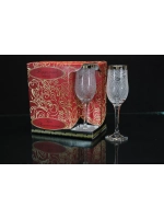 Бокалы для шампанского 6 штук Венецианская нить